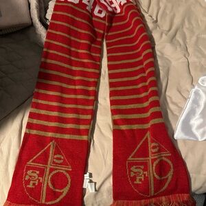 Red and Gold 49ers Striped Scarf